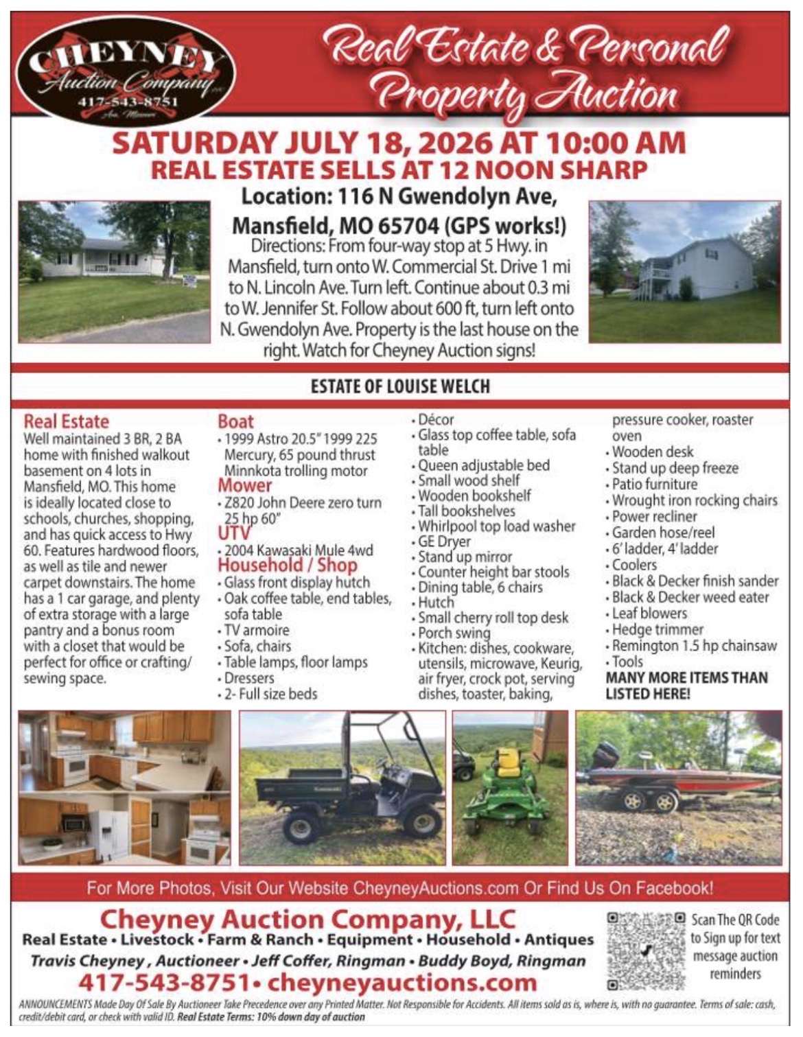 7/18/26 Real Estate & Personal Property Auction