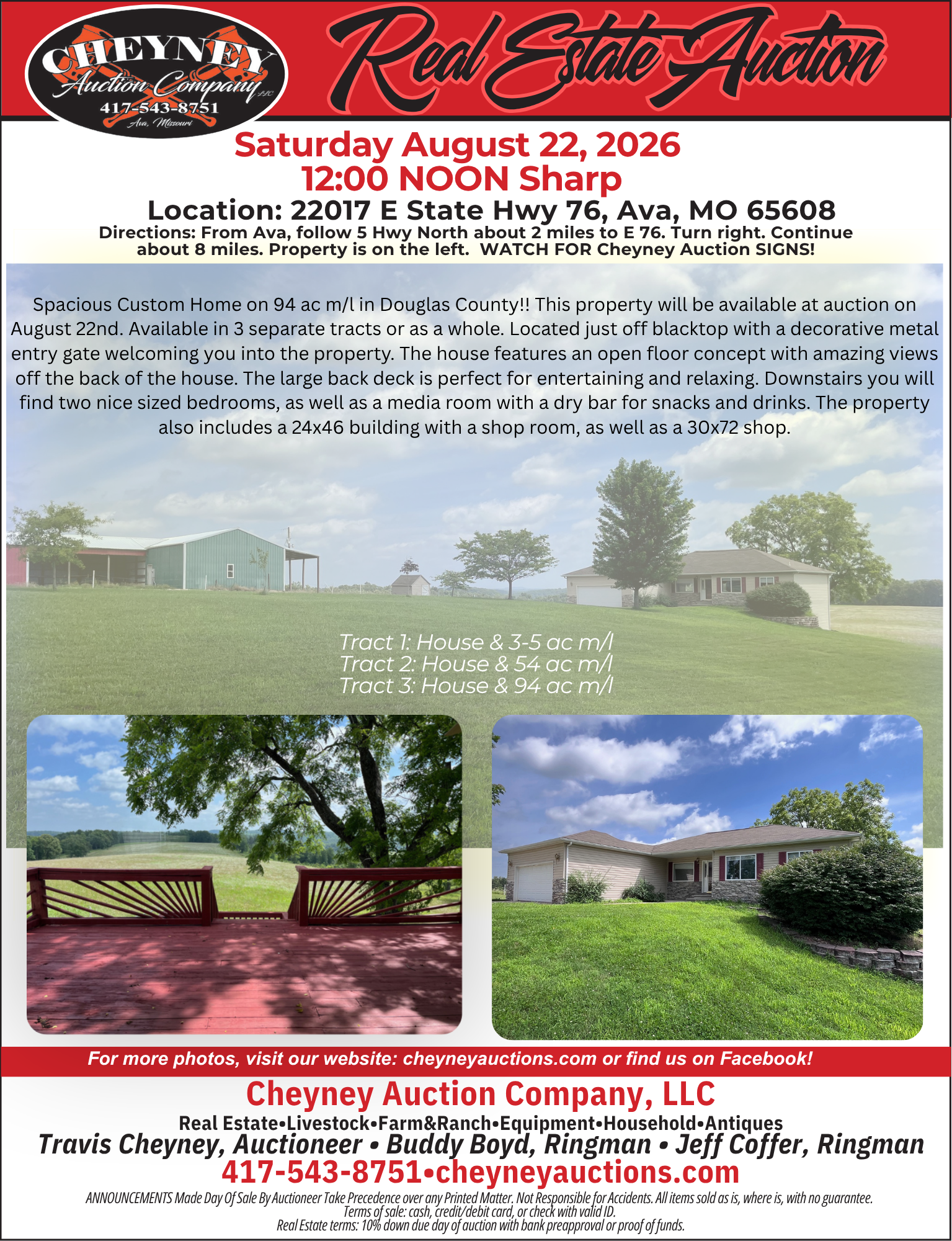 8/22/26 Real Estate Auction- Ava, MO